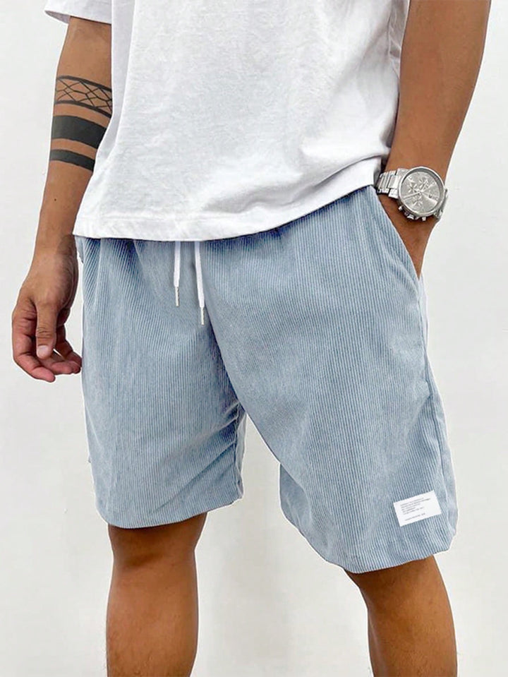 Men's drawstring shorts in Light Blue