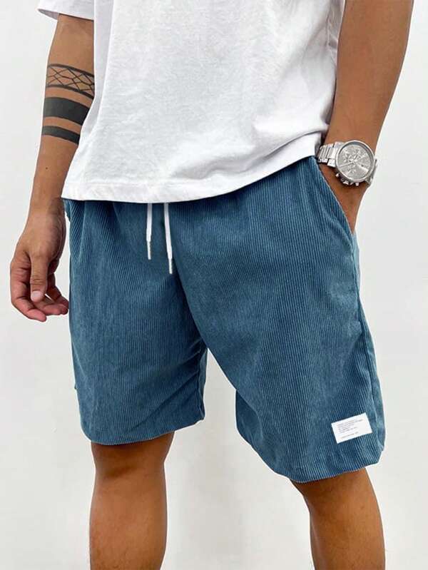 Men's drawstring shorts in Blue