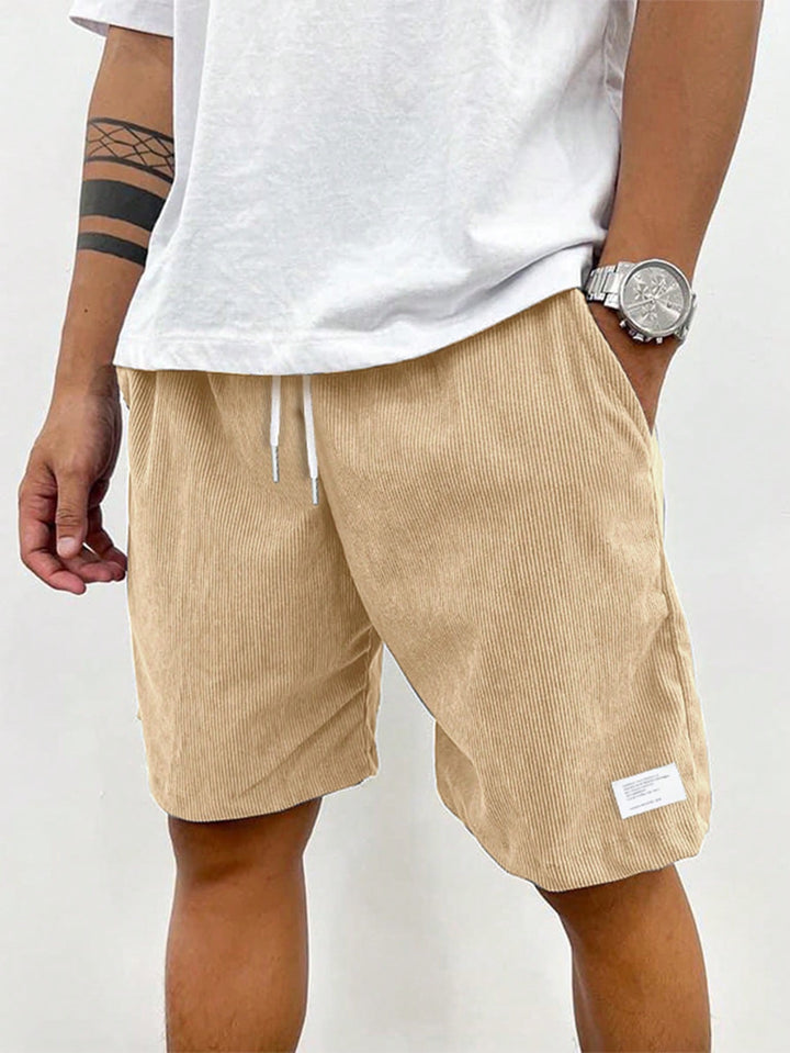 Men's drawstring shorts in Beige