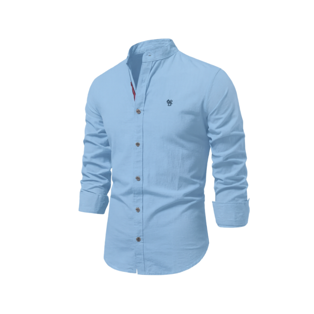 Men's Casual Button Shirt in Light Blue