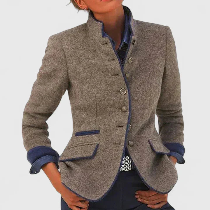 Women's Button-Front Cardigan in Camel