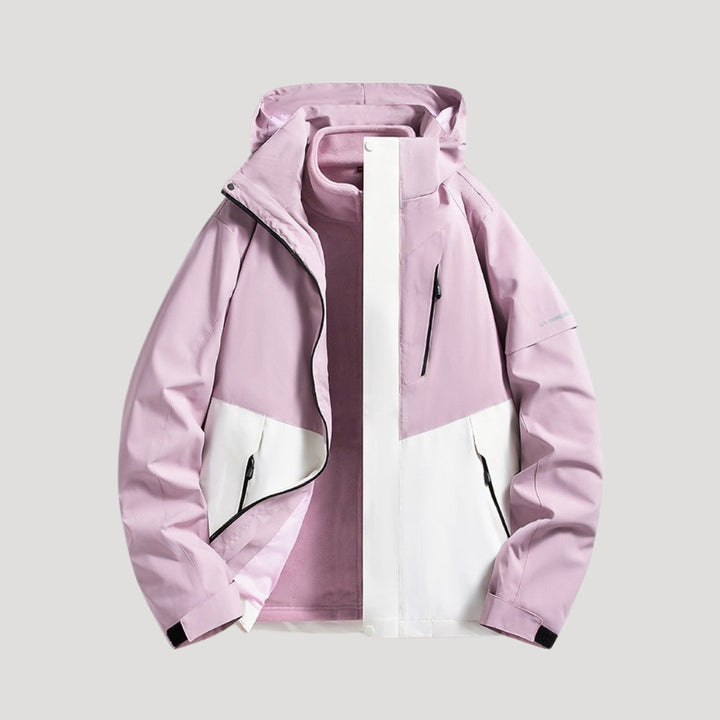 Women's Waterproof Outdoor Windbreaker Jacket in Light Purple