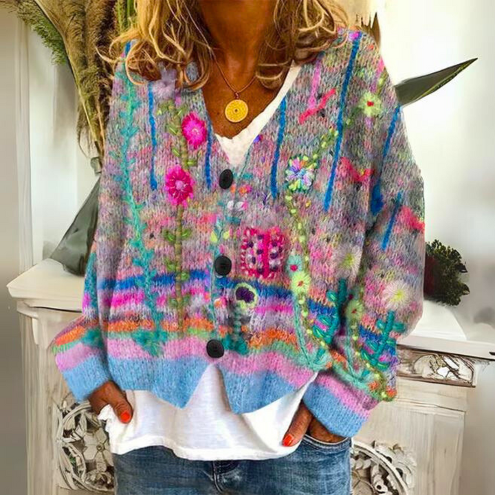 Women's Cosy Colourful Jumper in Blue