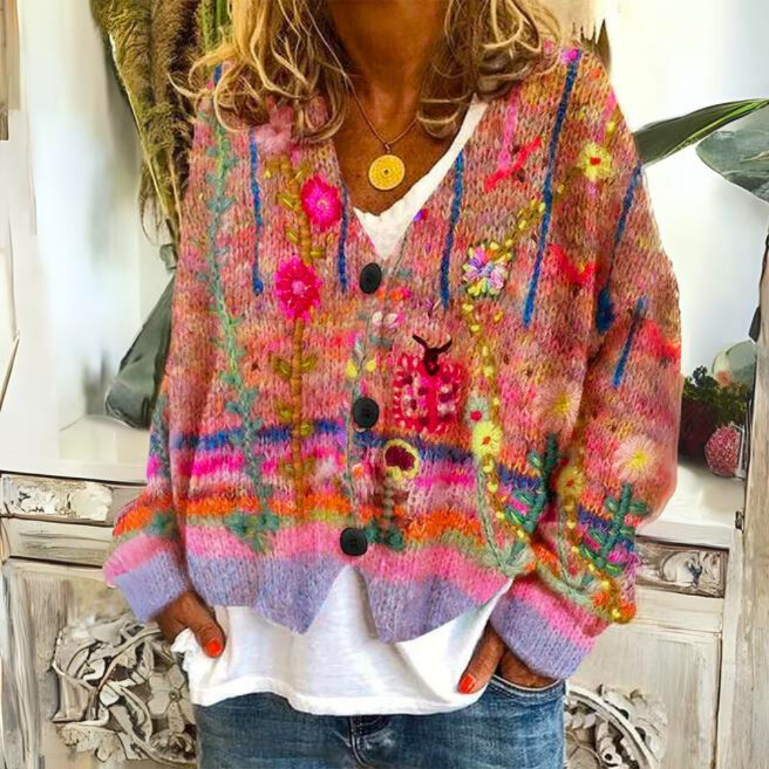Women's Cosy Colourful Jumper in Red