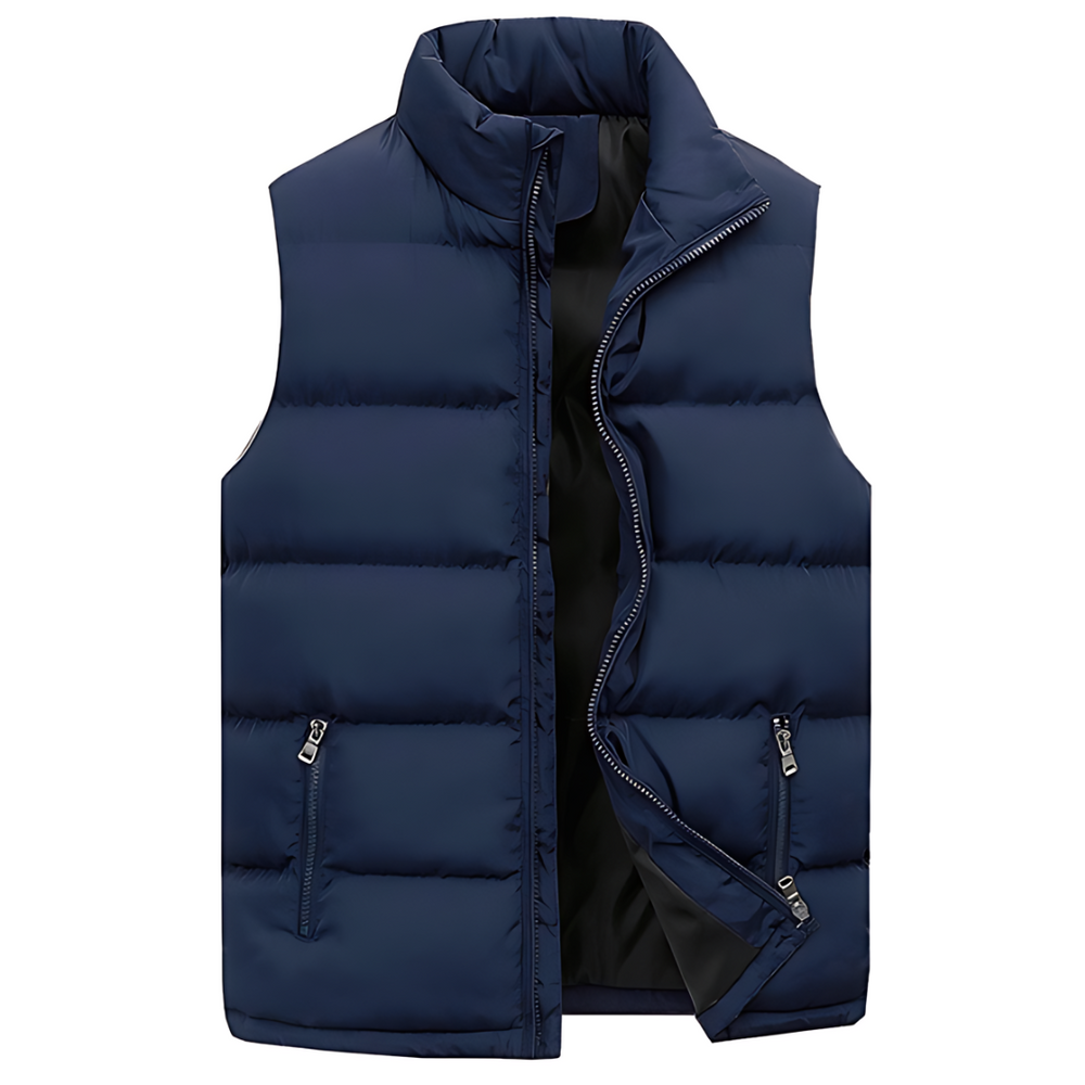 Men's Quilted Gilet in Blue