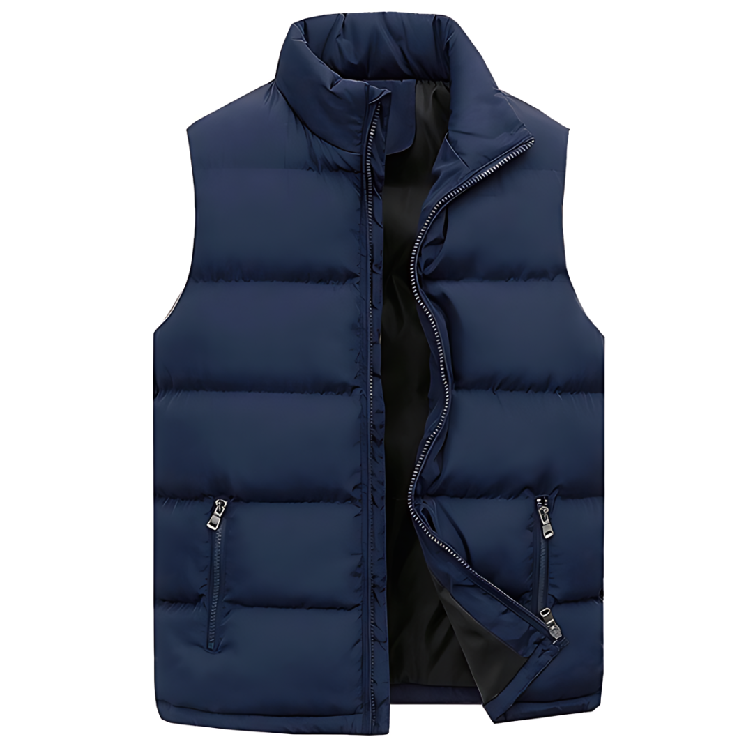 Men's Quilted Gilet in Blue