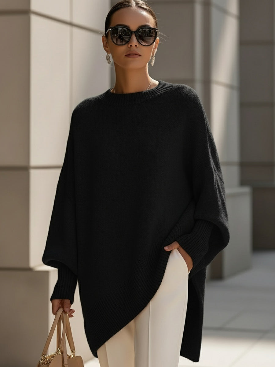Women's Elegant Oversized Jumper in Black