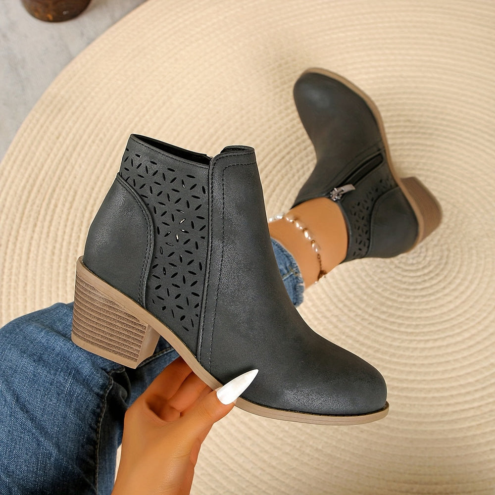 Women's Side-Zip Ankle Boots in Black