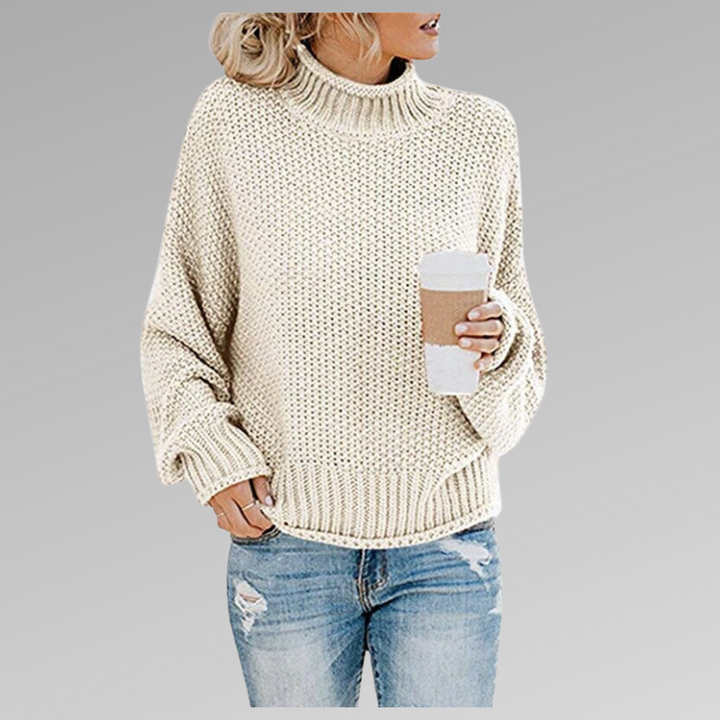 Women's Loose Winter Knit Jumper in White