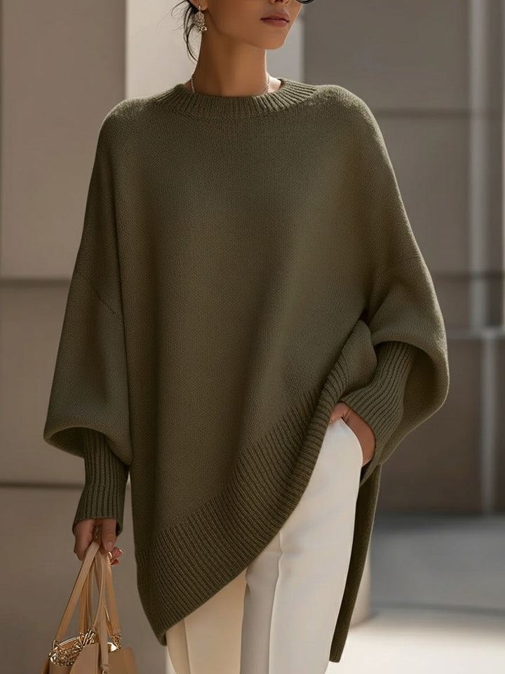 Women's Elegant Oversized Jumper in Green