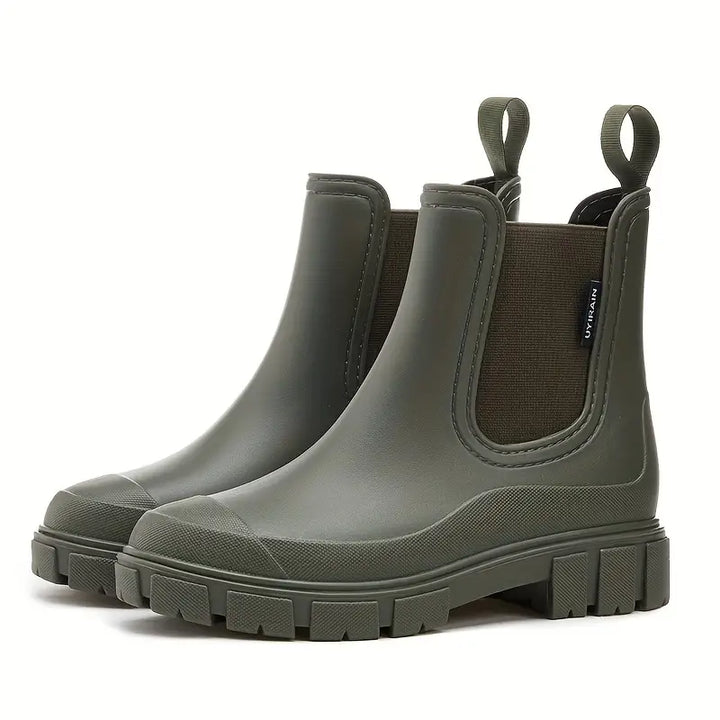 Women's Waterproof Chelsea Boots in Green