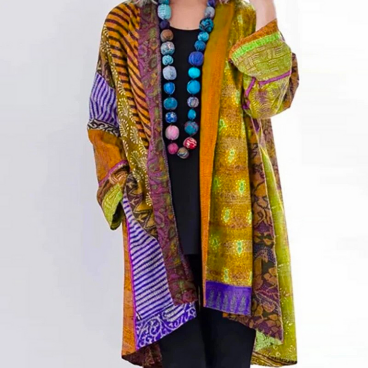 Women's Long Boho Duster Cardigan in Yellow