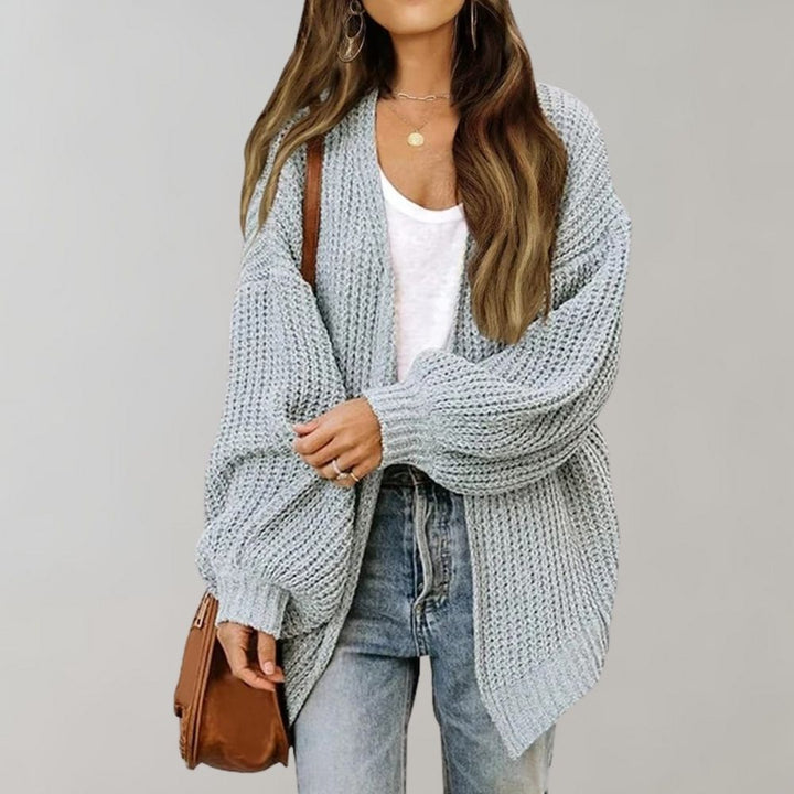 Women's Open-Front Cardigan in Grey