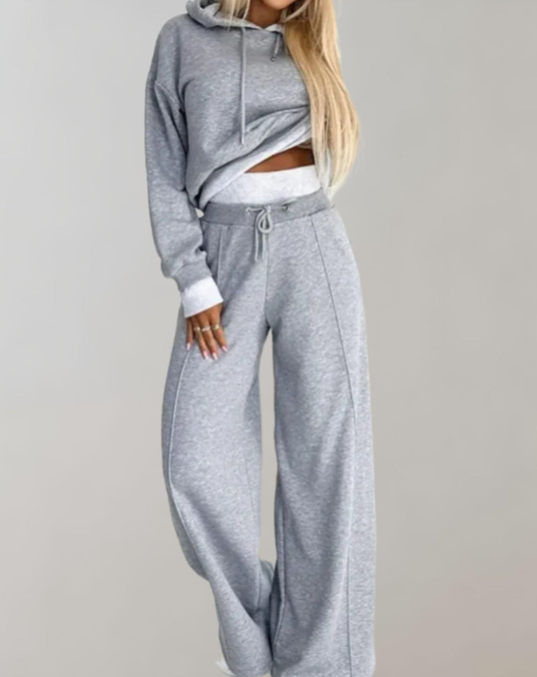 Women's Hoodie & Jogger Set in Grey