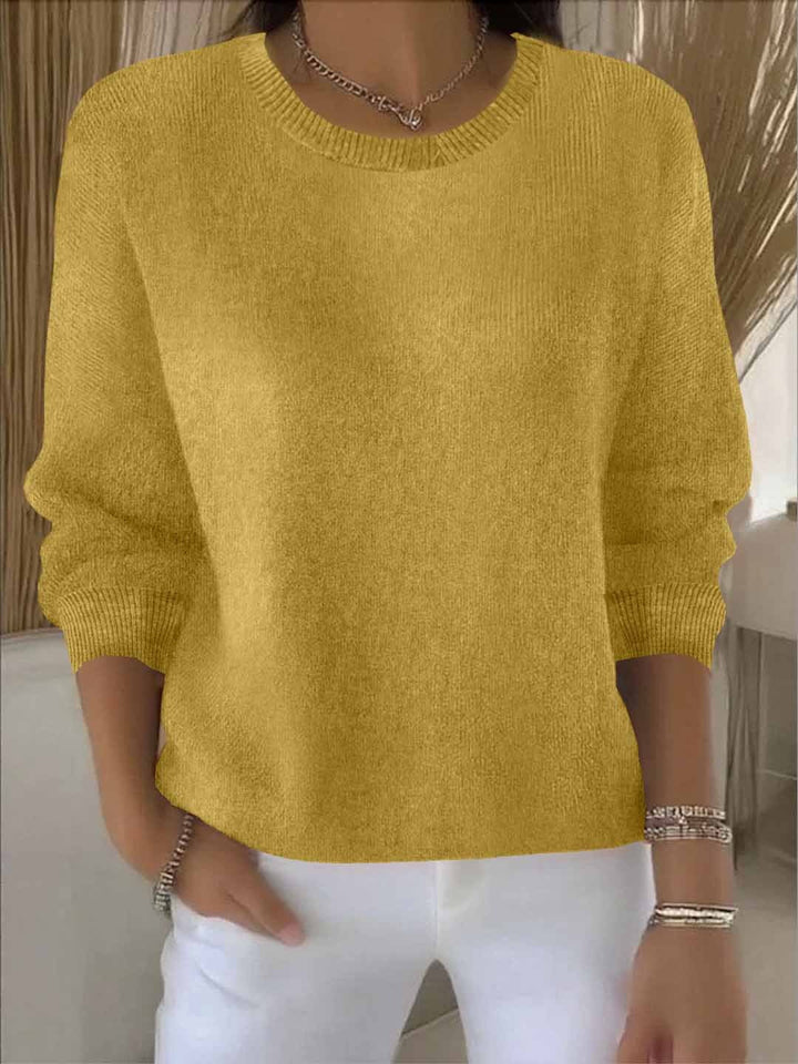 Women's everyday winter knit jumper in Yellow