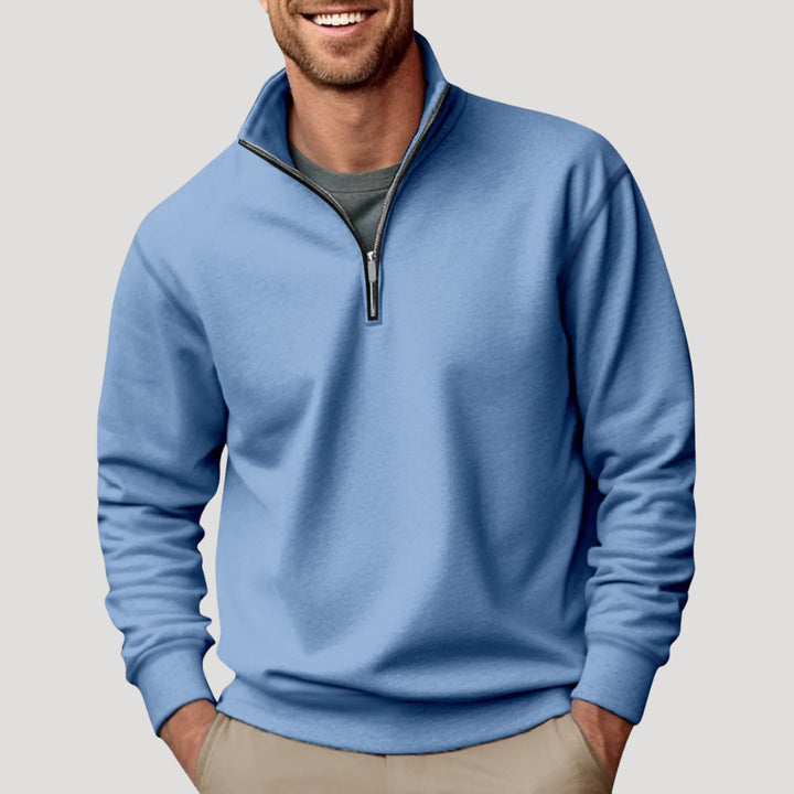 Men's Quarter-Zip Pullover in Blue