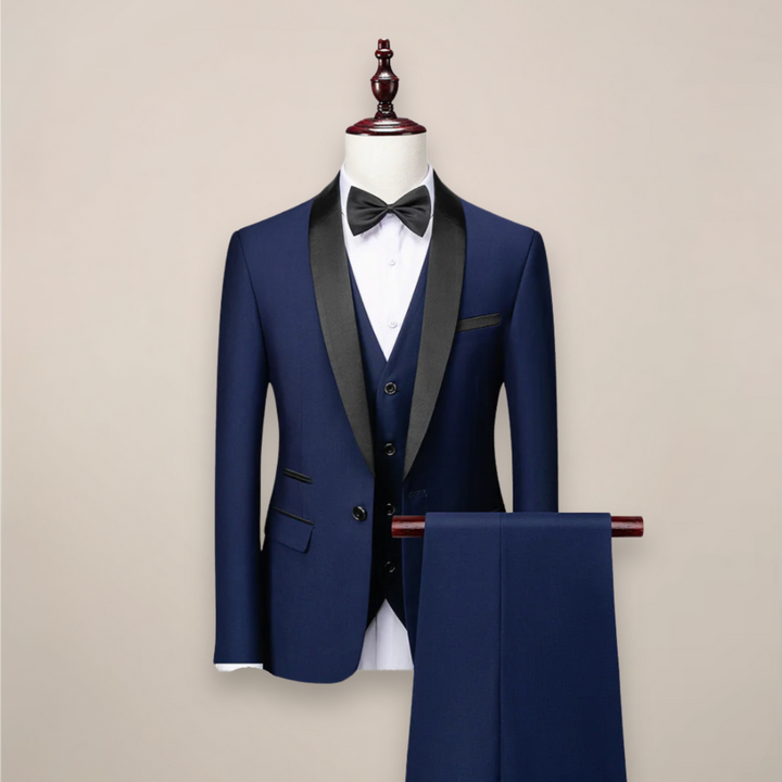 Men's Classic Three-Piece Suit in Navy