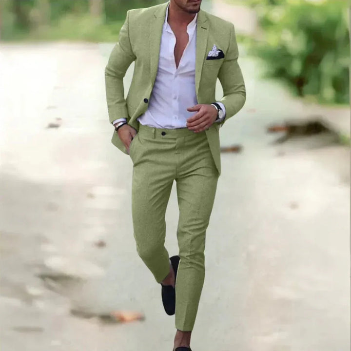 Men's Formal Wedding Suit Set in Green