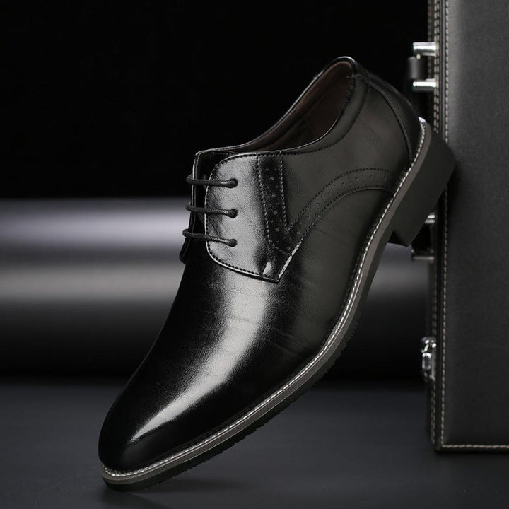 Men's Timeless Formal Lace-Up Derby Shoes in Black