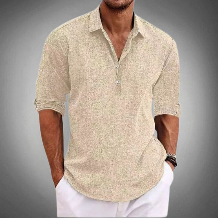 Men's Classic-Fit Polo Shirt in Beige