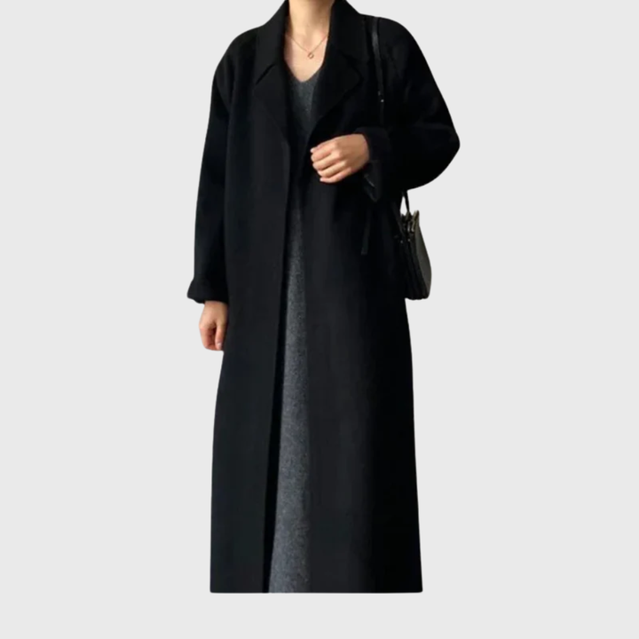 Women's Classic Wool Winter Coat in Black