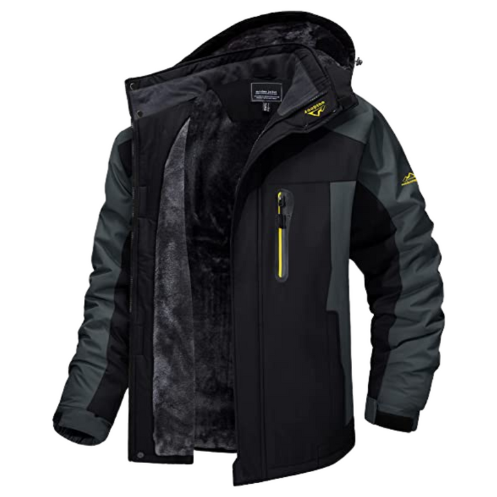 Men's cold-weather zip jacket in Black