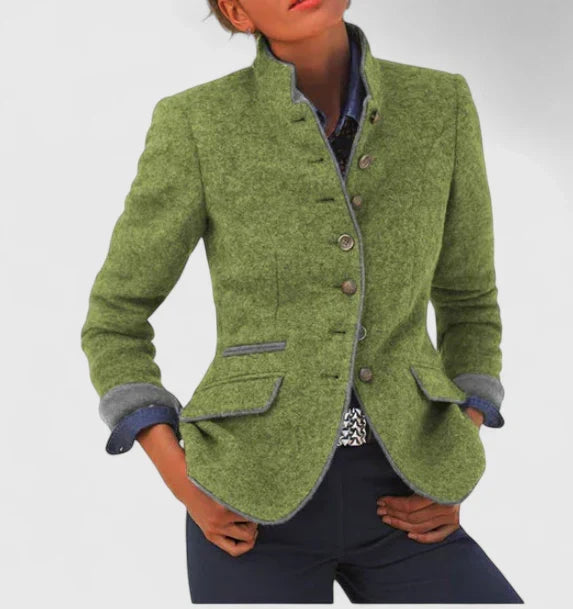 Women's Button-Front Cardigan in Green