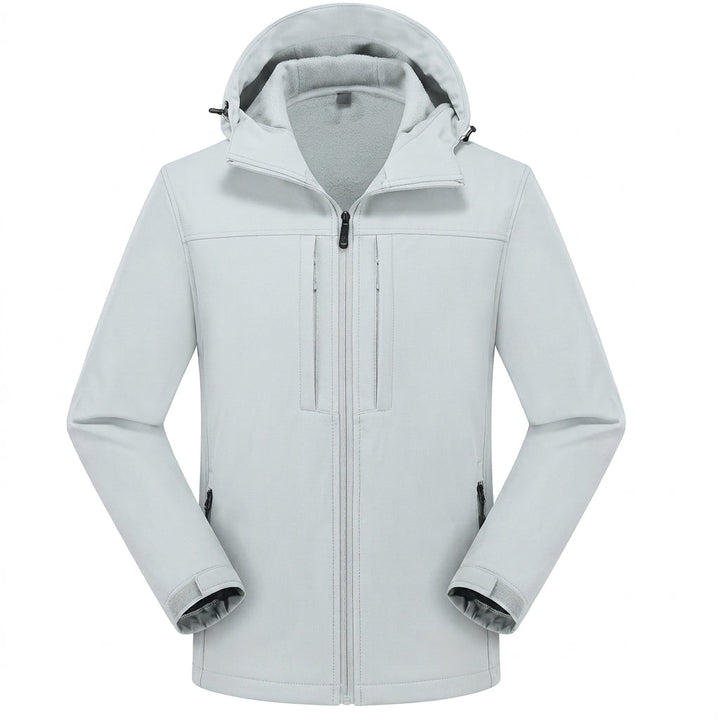 Men's Waterproof Softshell Jacket in Light Grey