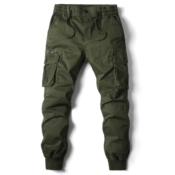 Men's Tapered Cargo Trousers in Green