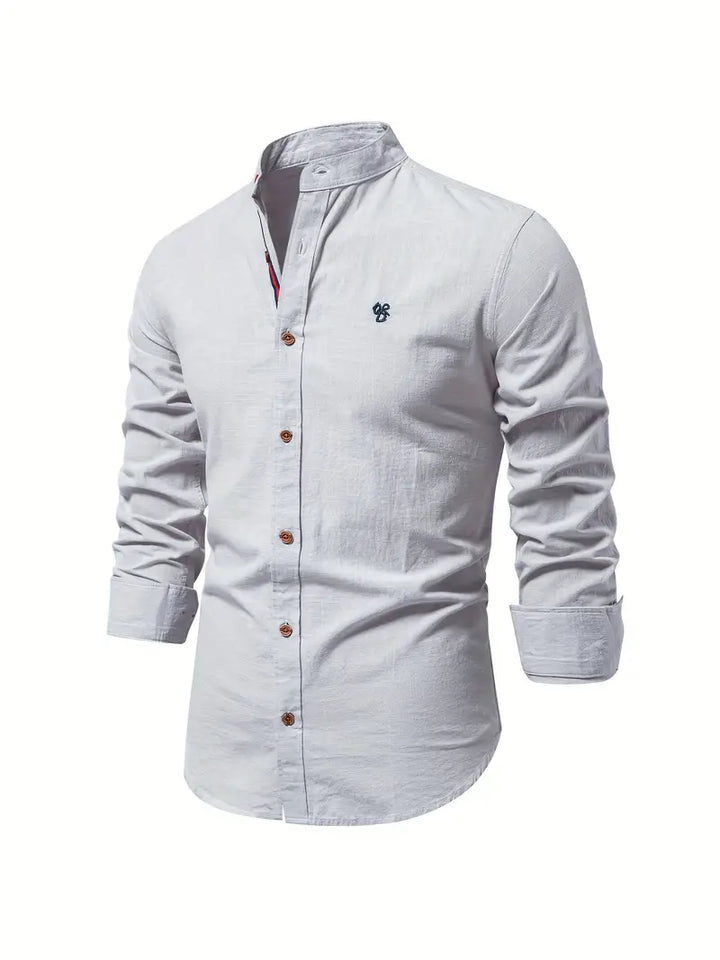 Men's Casual Button Shirt in Grey
