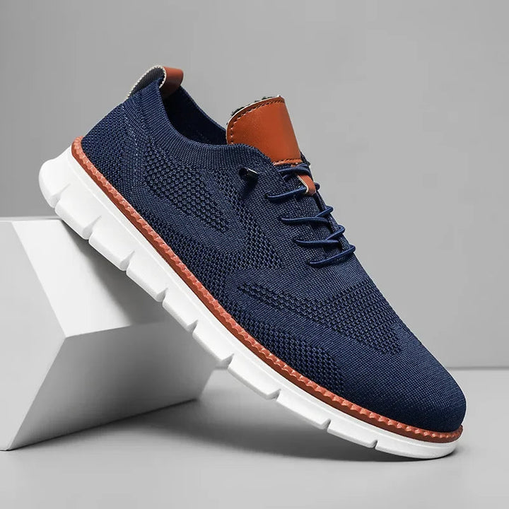 Men's breathable casual trainers in blue