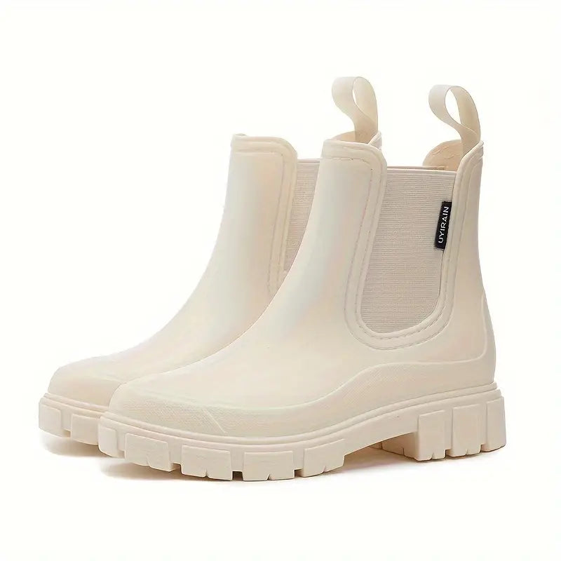 Women's Waterproof Chelsea Boots in Beige