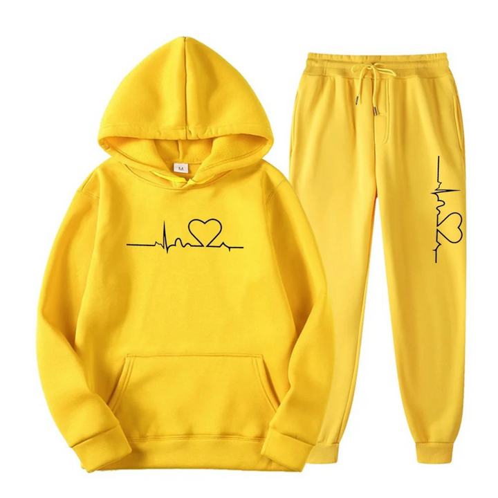 Women's Hoodie & Jogger Set in Yellow