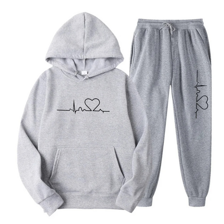 Women's Hoodie & Jogger Set in Light Grey