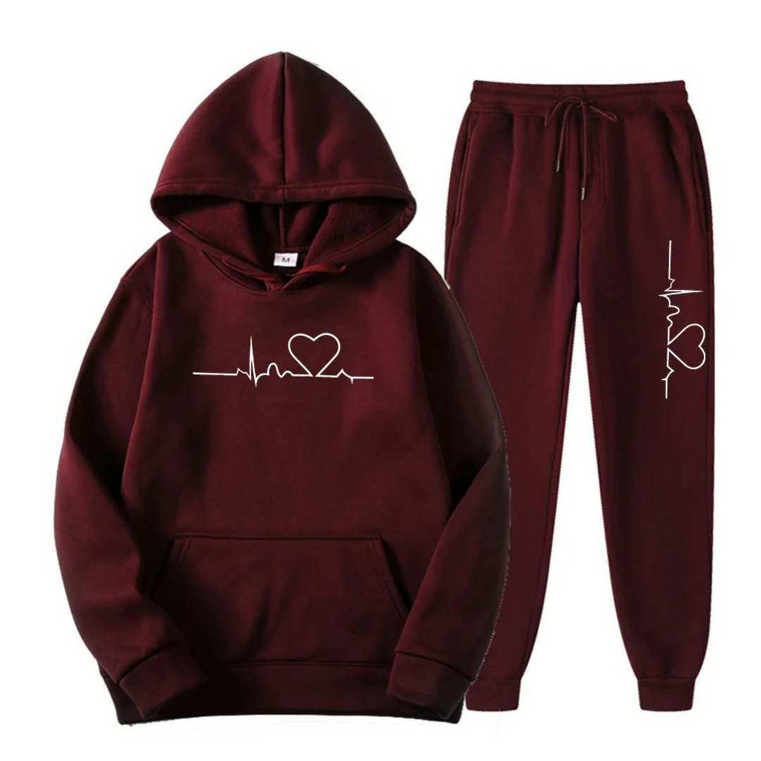 Women's Hoodie & Jogger Set in Dark Brown