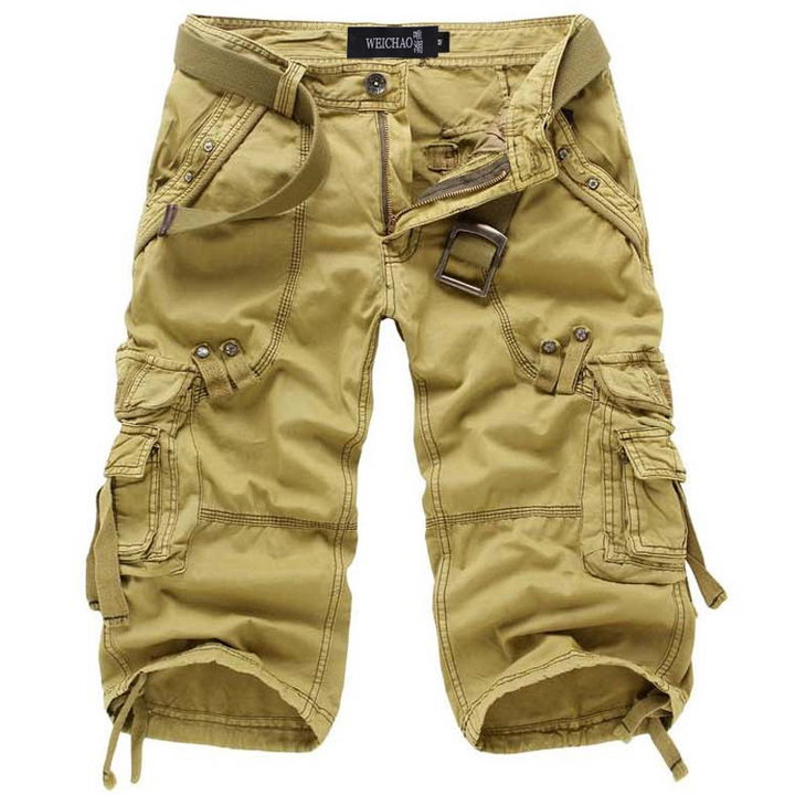 Men's Multi-Pocket Belted Cargo Shorts in design 6