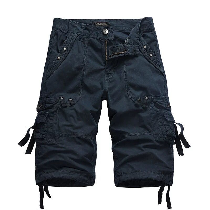 Men's Multi-Pocket Belted Cargo Shorts in design 4