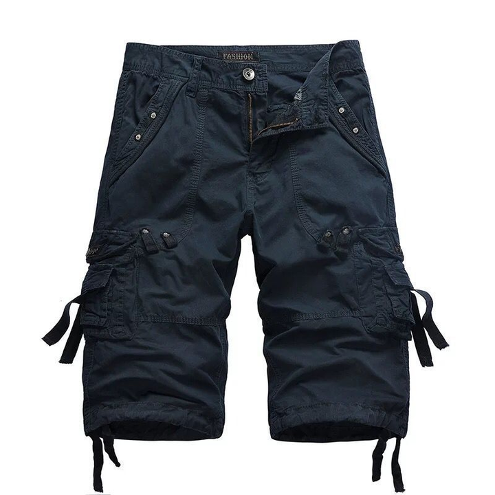 Men's Multi-Pocket Belted Cargo Shorts in design 4