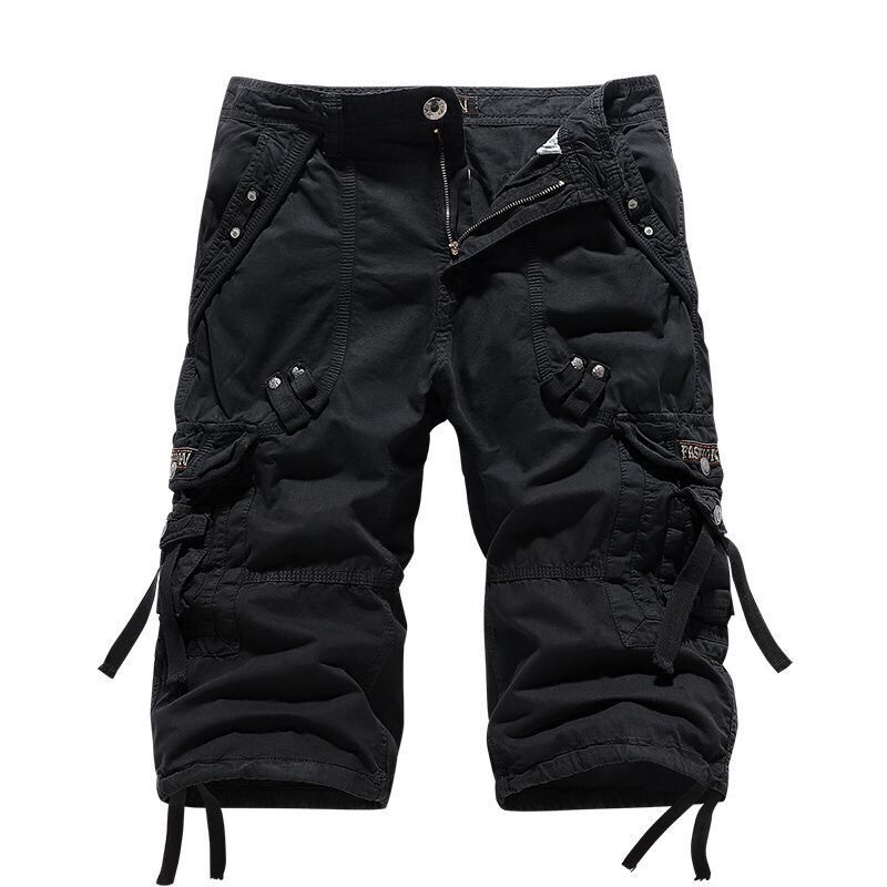 Men's Multi-Pocket Belted Cargo Shorts in design 2