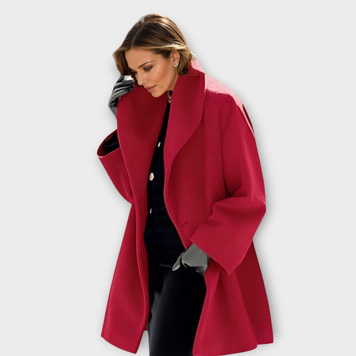 Women's Oversized Winter Coat in Red