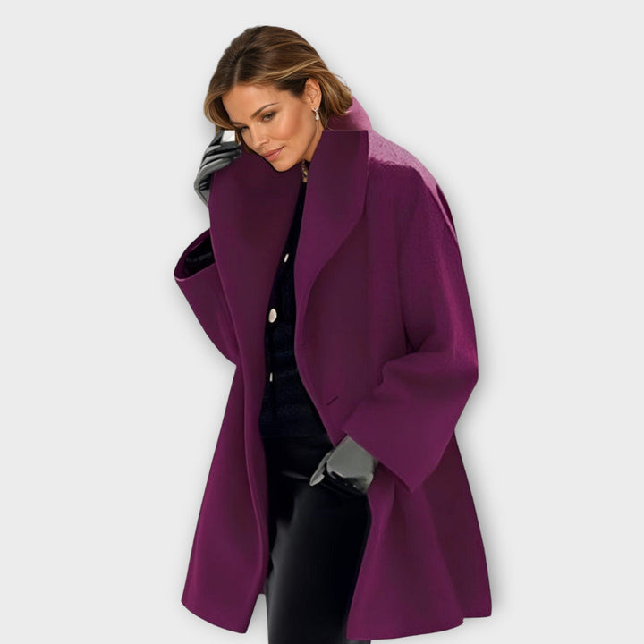 Women's Oversized Winter Coat in Purple
