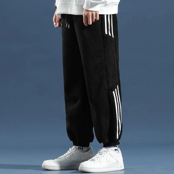 Men's Panelled Street Joggers in Black