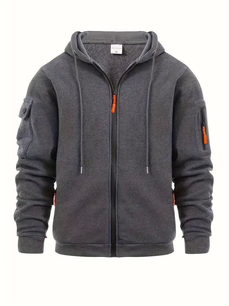 Janosch Men's Full-Zip Hoodie - Charcoal