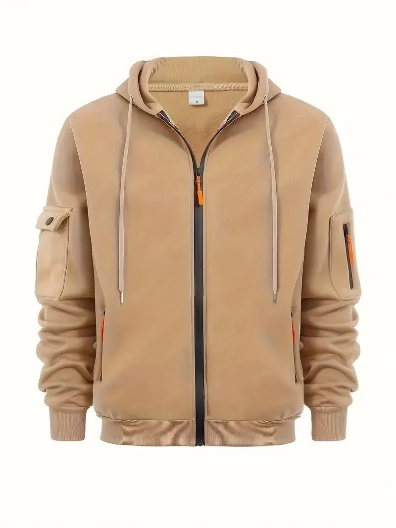 Janosch Men's Full-Zip Hoodie - Khaki