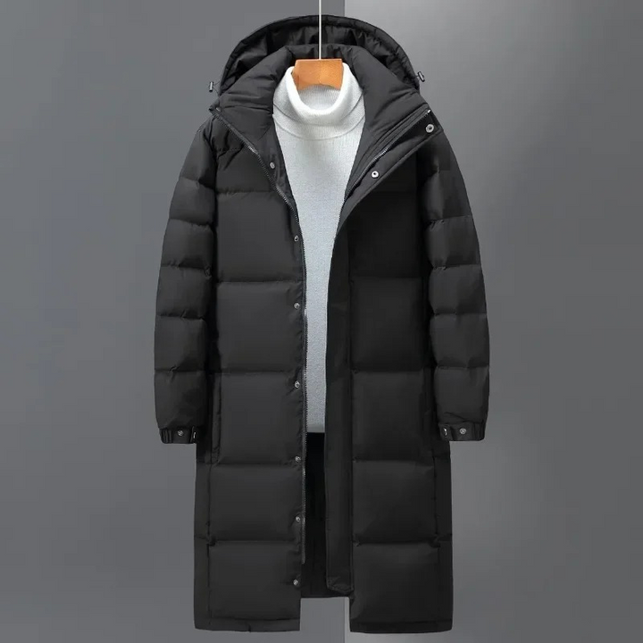 Robert - Men's Long Hooded Quilted Winter Coat