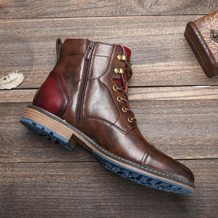 Elias - Men's Casual Lace-Up Boots in Brown
