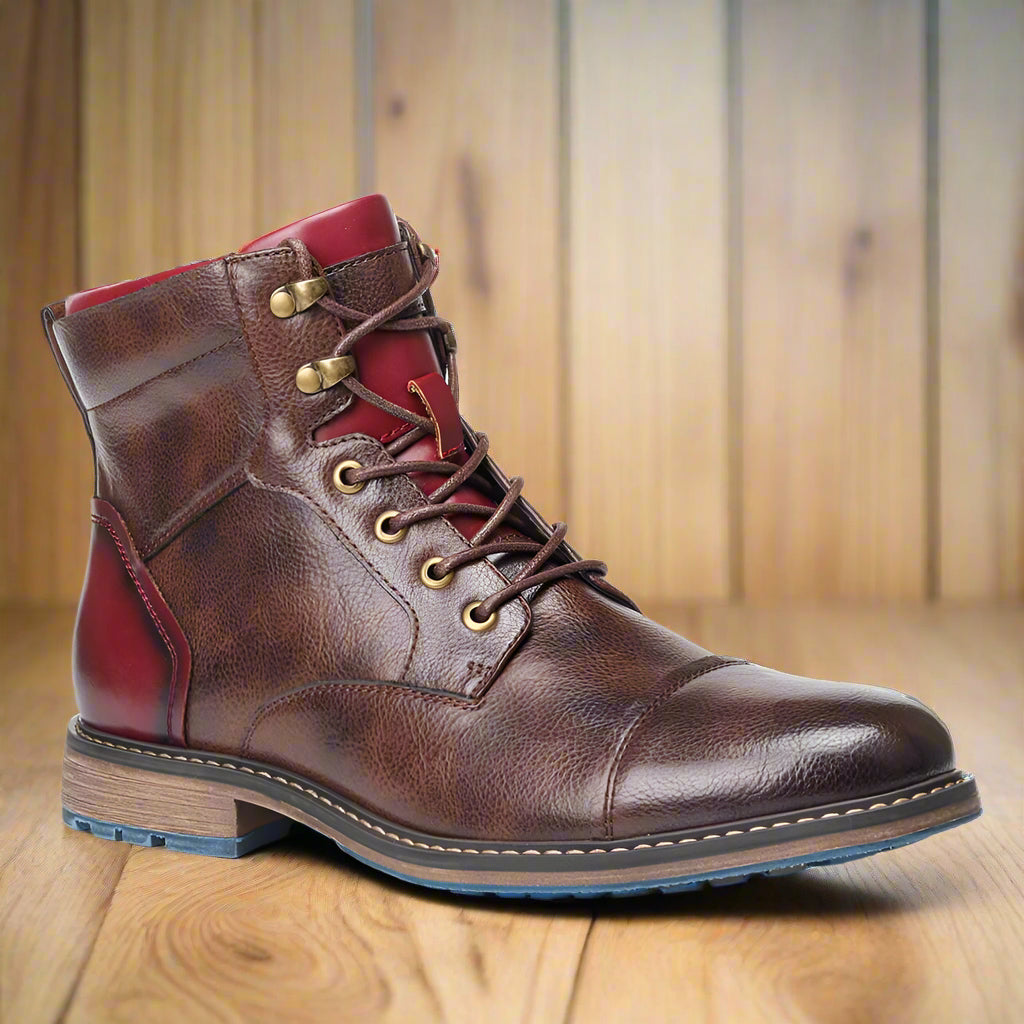 Elias - Men's Casual Lace-Up Boots in Brown