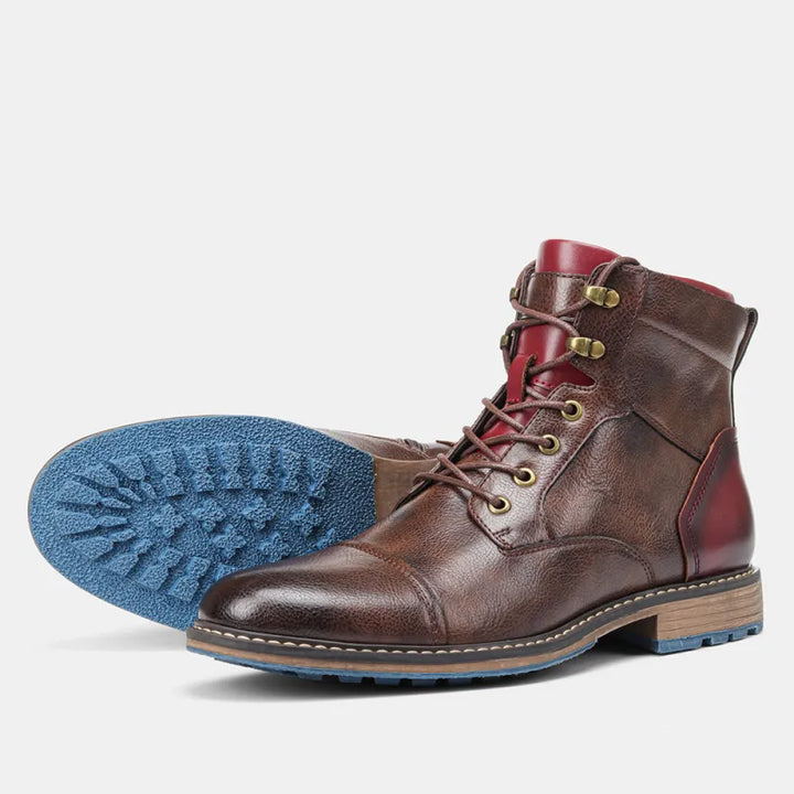 Elias - Men's Casual Lace-Up Boots in Brown