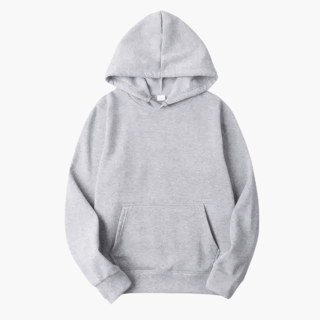 Peter - Men's Classic Casual Pullover Hoodie in Grey