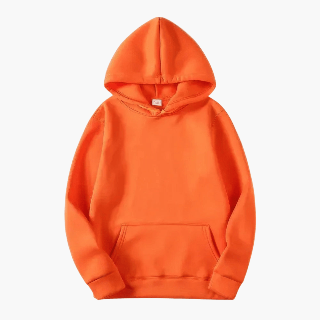 Peter - Men's Classic Casual Pullover Hoodie in Orange